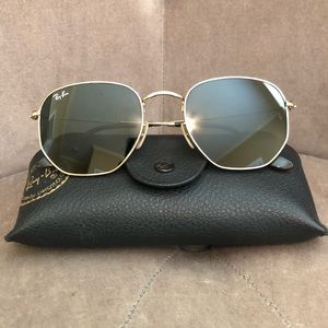 Rayban hexagonal flat lenses